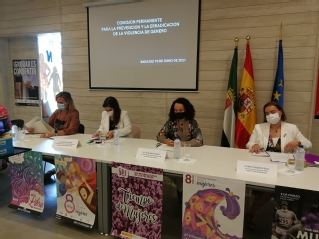 María Félix Tena Aragón ha participado hoy en la Casa de la Mujer de Badajoz en la reunión del Pleno de la Comisión Permanente para la Prevención y Erradicación de la Violencia de Género en Extremadura